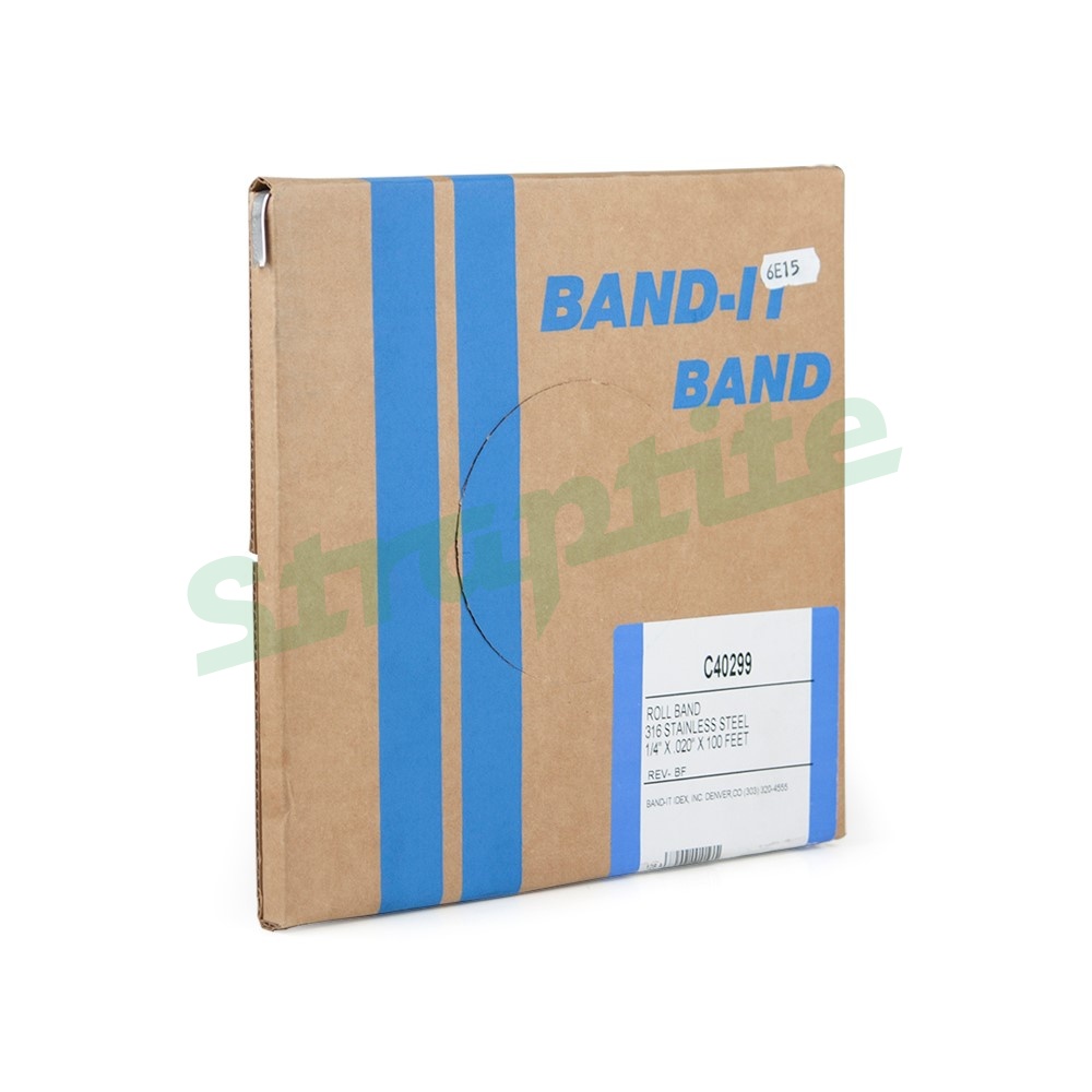 BAND-IT 1/2 in. 201 Stainless Steel Band Roll - 100 ft. Roll