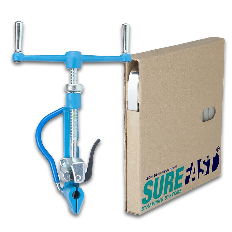 Floating stainless steel strapping